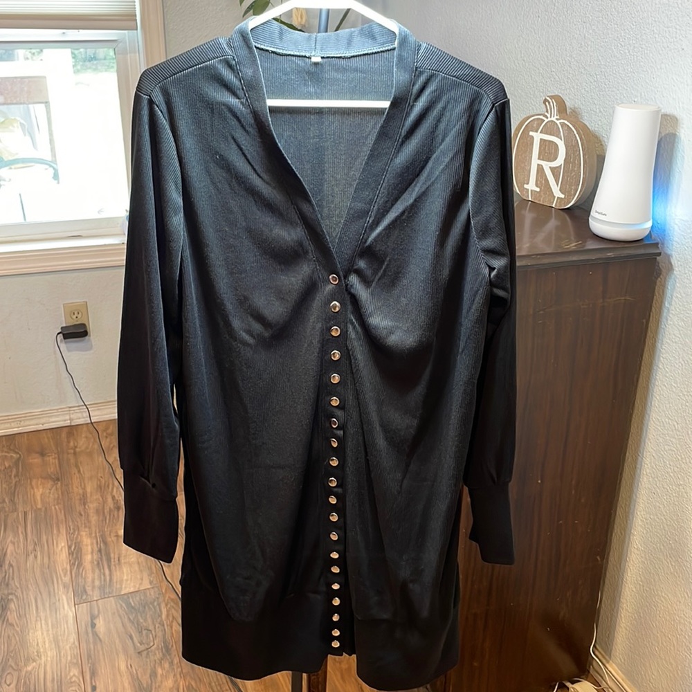 Long button up cardigan